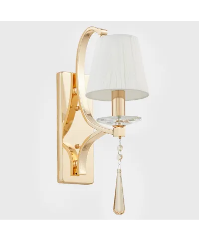 LAMPA ŚCIENNA KINKIET KRYSZTAŁOWY ZŁOTY VENISIA W1