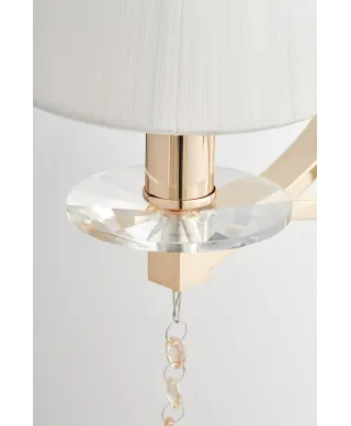 LAMPA ŚCIENNA KINKIET KRYSZTAŁOWY ZŁOTY VENISIA W1