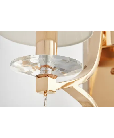 LAMPA ŚCIENNA KINKIET KRYSZTAŁOWY ZŁOTY VENISIA W1