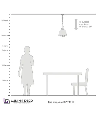 NOWOCZESNA LAMPA WISZĄCA MOSIĘŻNA MILEO W3