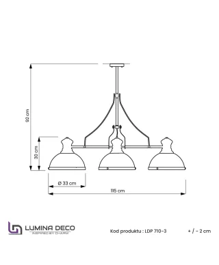 NOWOCZESNA LAMPA WISZĄCA INDUSTRIALNA BIAŁA ETTORE W3