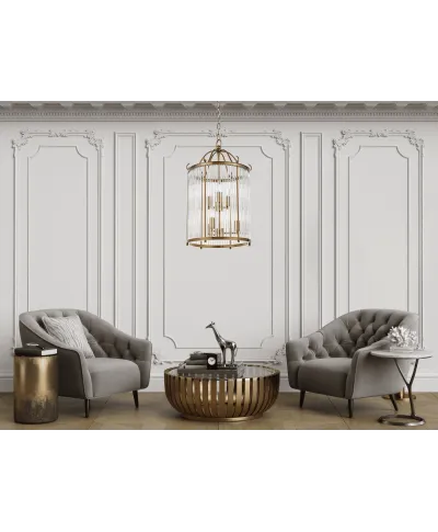 LAMPA WISZĄCA LOFT MOSIĘŻNA BOSTON W6