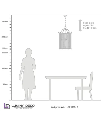 LAMPA WISZĄCA LOFT CHROMOWANA BOSTON W6