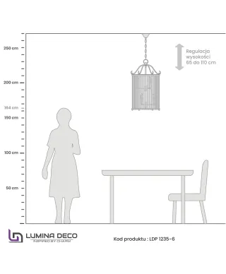 LAMPA WISZĄCA LOFT CHROMOWANA BOSTON W6