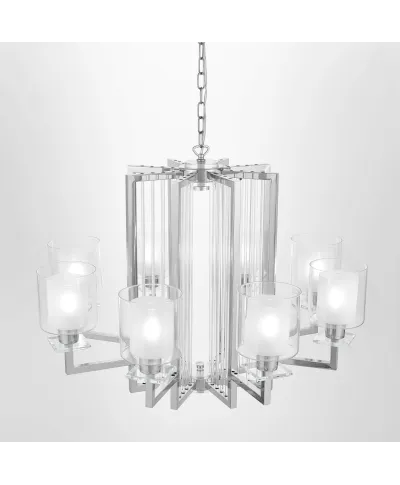 NOWOCZESNA LAMPA WISZĄCA CHROMOWANA MANHATTAN W8