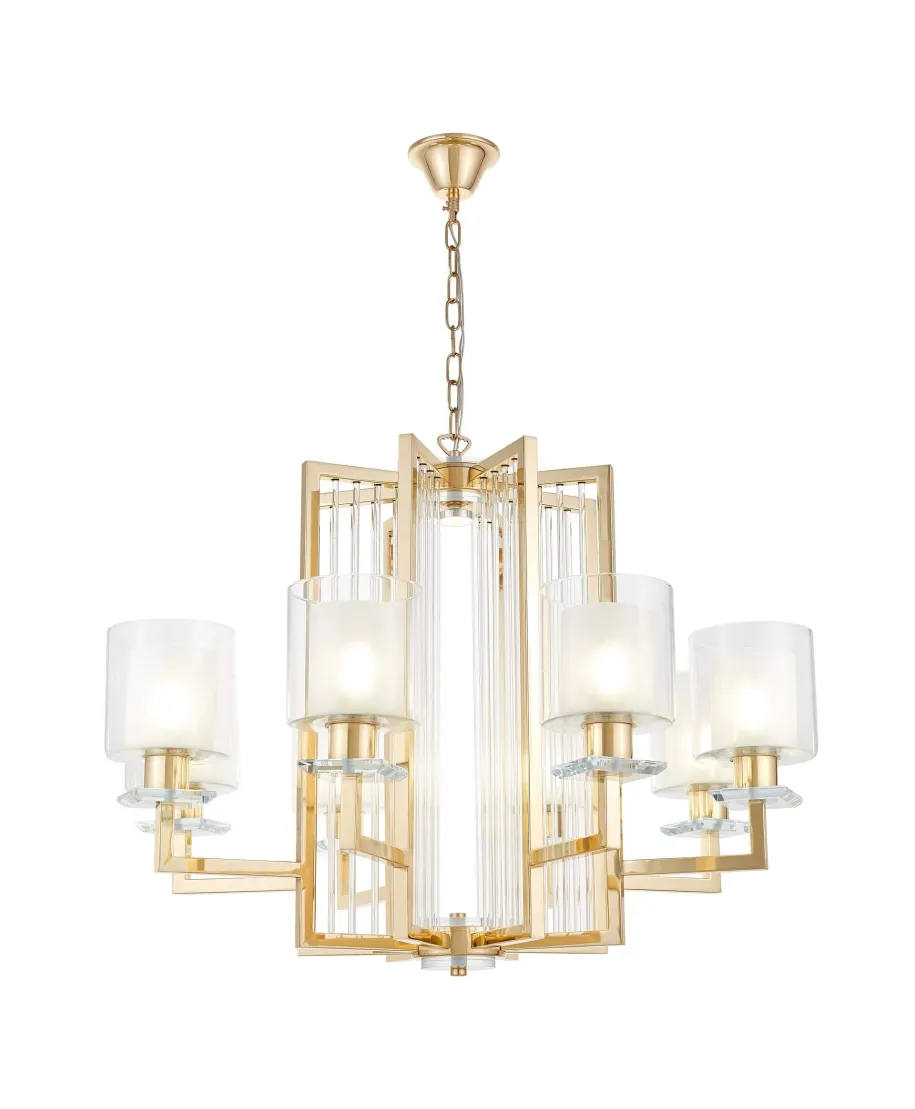 NOWOCZESNA LAMPA WISZĄCA ZŁOTA MANHATTAN W8