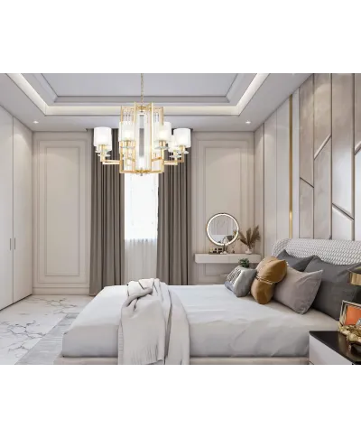 NOWOCZESNA LAMPA WISZĄCA ZŁOTA MANHATTAN W8