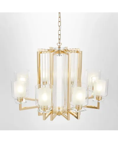 NOWOCZESNA LAMPA WISZĄCA ZŁOTA MANHATTAN W8