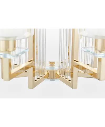 NOWOCZESNA LAMPA WISZĄCA ZŁOTA MANHATTAN W8