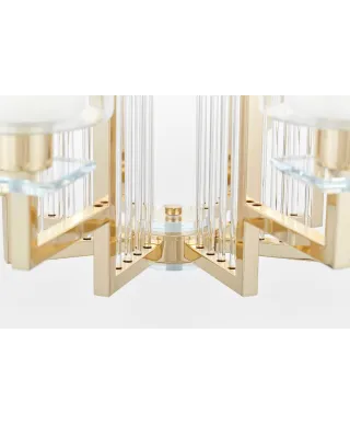 NOWOCZESNA LAMPA WISZĄCA ZŁOTA MANHATTAN W8