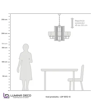 NOWOCZESNA LAMPA WISZĄCA ZŁOTA MANHATTAN W8