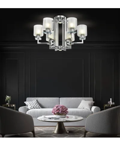 NOWOCZESNA LAMPA SUFITOWA CHROMOWANA MANHATTAN W6