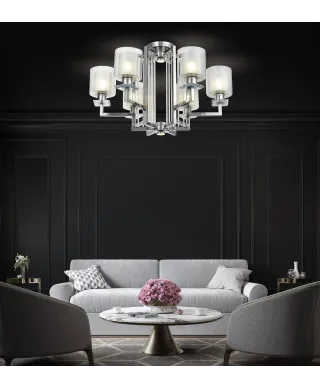 NOWOCZESNA LAMPA SUFITOWA CHROMOWANA MANHATTAN W6