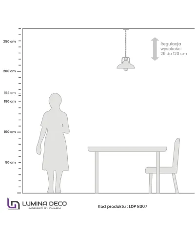 LAMPA WISZĄCA INDUSTRIALNA STARE SREBRO LOFT BARDI