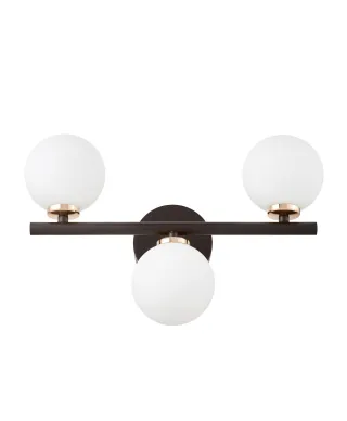 LAMPA ŚCIENNA KINKIET NOWOCZESNY CZARNO-ZŁOTY MARSIADA W3