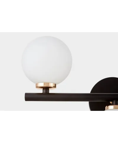 LAMPA ŚCIENNA KINKIET NOWOCZESNY CZARNO-ZŁOTY MARSIADA W3