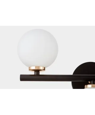 LAMPA ŚCIENNA KINKIET NOWOCZESNY CZARNO-ZŁOTY MARSIADA W3