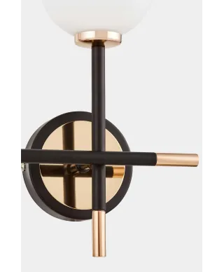 LAMPA ŚCIENNA KINKIET NOWOCZESNY CZARNO-ZŁOTY MARSIADA NEO