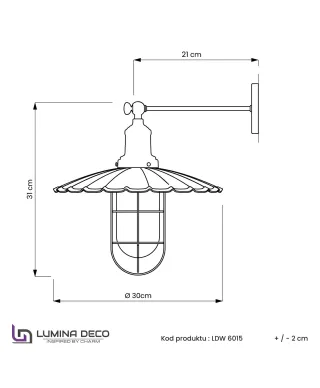 LAMPA ŚCIENNA KINKIET LOFTOWY CZARNY LATARO