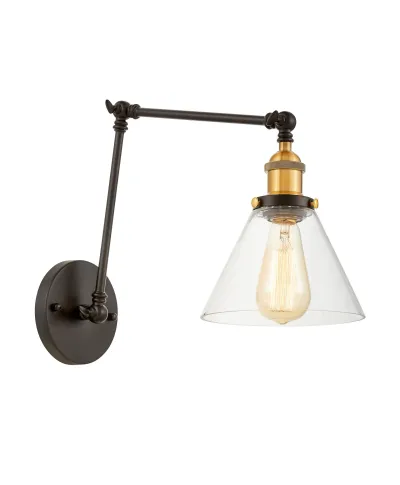 LAMPA ŚCIENNA KINKIET LOFTOWY CZARNY HARTON W2