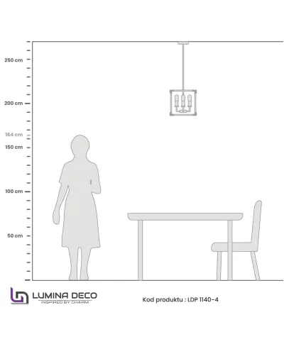 LAMPA WISZĄCA LOFT CZARNO-MOSIĘŻNA WALDORF W4