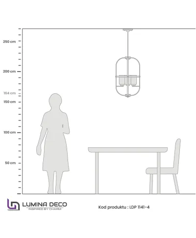 LAMPA WISZĄCA LOFT CZARNO-MOSIĘŻNA MONTEREY W4