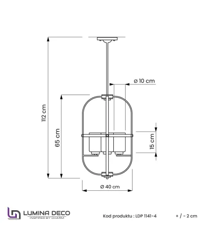 LAMPA WISZĄCA LOFT CZARNO-MOSIĘŻNA MONTEREY W4