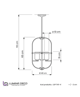 LAMPA WISZĄCA LOFT CZARNO-MOSIĘŻNA MONTEREY W4