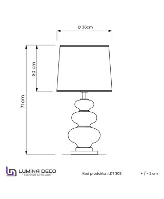 LAMPA NOCNA BIAŁO-ZŁOTA BRISTON