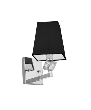 LAMPA ŚCIENNA KINKIET CZARNO-CHROMOWANY MONTERO W1