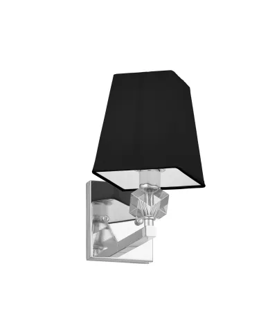 LAMPA ŚCIENNA KINKIET CZARNO-CHROMOWANY MONTERO W1
