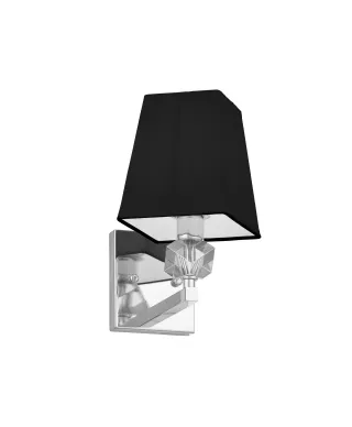 LAMPA ŚCIENNA KINKIET CZARNO-CHROMOWANY MONTERO W1