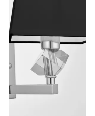 LAMPA ŚCIENNA KINKIET CZARNO-CHROMOWANY MONTERO W1