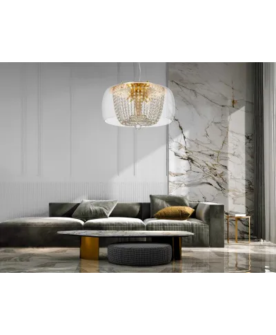 NOWOCZESNA LAMPA WISZĄCA DISPOSA GOLD D50