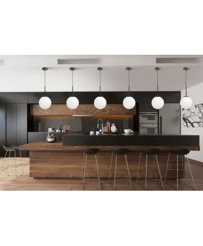 NOWOCZESNA LAMPA WISZĄCA CZARNA FREDICA D20