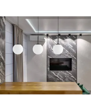 NOWOCZESNA LAMPA WISZĄCA CZARNA FREDICA D20