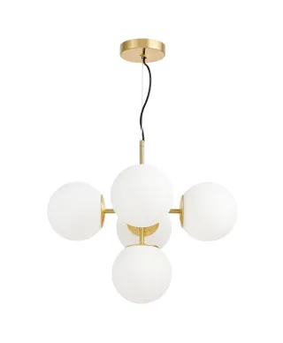 NOWOCZESNA LAMPA WISZĄCA MOSIĘŻNA STELVIO W5