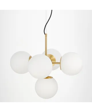 NOWOCZESNA LAMPA WISZĄCA MOSIĘŻNA STELVIO W5