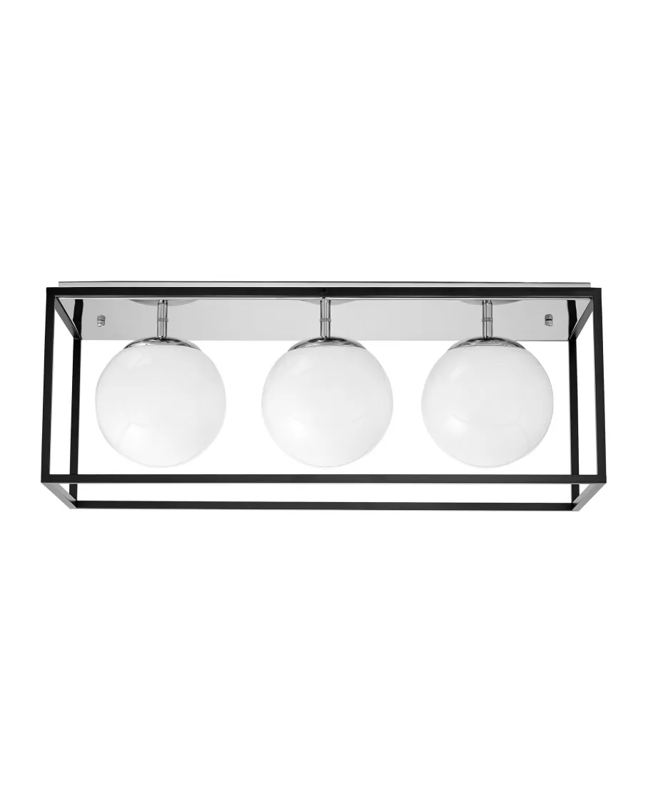 NOWOCZESNA LAMPA SUFITOWA CHROMOWANY PLAFON MALDINI W3