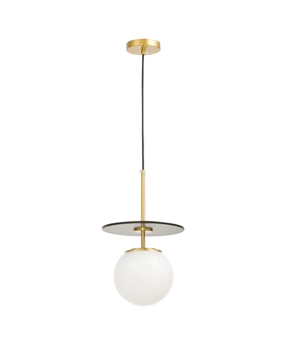 NOWOCZESNA LAMPA WISZĄCA CZARNO-MOSIĘŻNA DALTONA W1