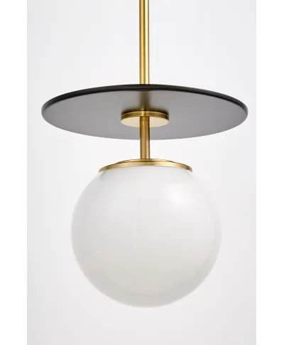 NOWOCZESNA LAMPA WISZĄCA CZARNO-MOSIĘŻNA DALTONA W1