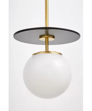 NOWOCZESNA LAMPA WISZĄCA CZARNO-MOSIĘŻNA DALTONA W1