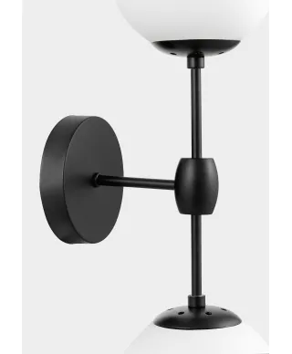 LAMPA ŚCIENNA KINKIET LOFTOWY CZARNO-BIAŁY ZODIAK W2