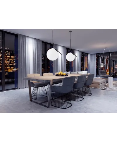 NOWOCZESNA LAMPA WISZĄCA CZARNA SORENTO D30