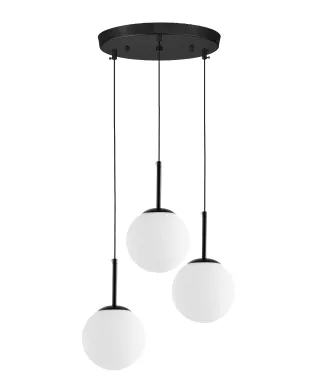 NOWOCZESNA POTRÓJNA LAMPA CZARNA FREDICA W3