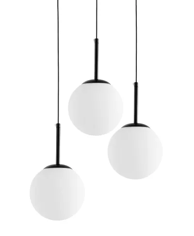 NOWOCZESNA POTRÓJNA LAMPA CZARNA FREDICA W3