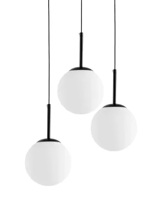 NOWOCZESNA POTRÓJNA LAMPA CZARNA FREDICA W3