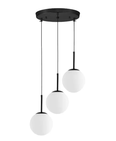 NOWOCZESNA POTRÓJNA LAMPA CZARNA FREDICA W3