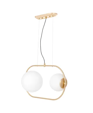 NOWOCZESNA PODWÓJNA LAMPA WISZĄCA ZŁOTA PANARI PRO