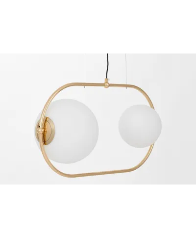 NOWOCZESNA PODWÓJNA LAMPA WISZĄCA ZŁOTA PANARI PRO